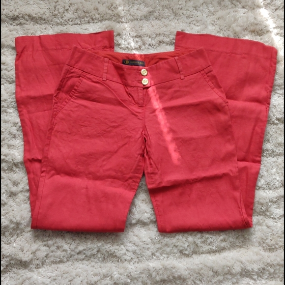Outback Red Pants - EUC Coral wide leg linen pants